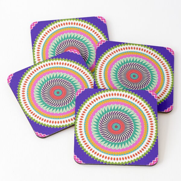Item preview, Psychedelic Geometric Mandala | Vibrant Op Art Abstract Pattern designed and sold by ccheckcheckk.