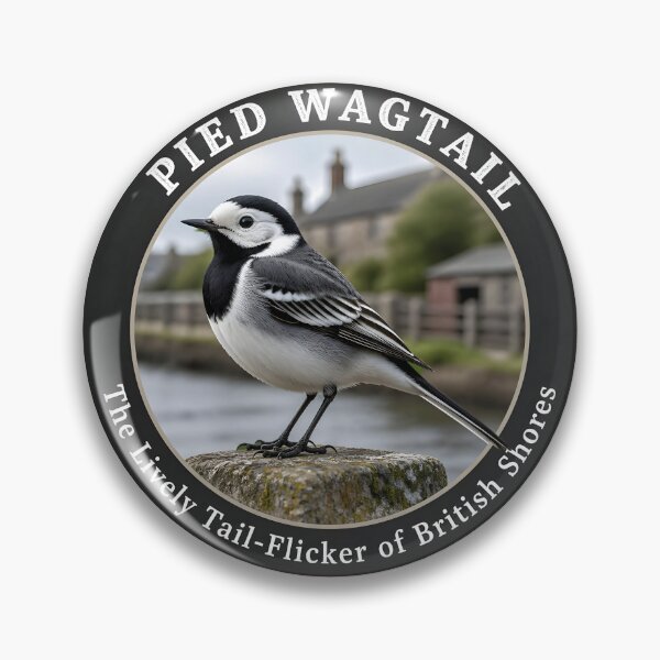 Item preview, PIED WAGTAIL   – The Lively Tail‑Flicker of British Shores designed and sold by The Digital Compass.