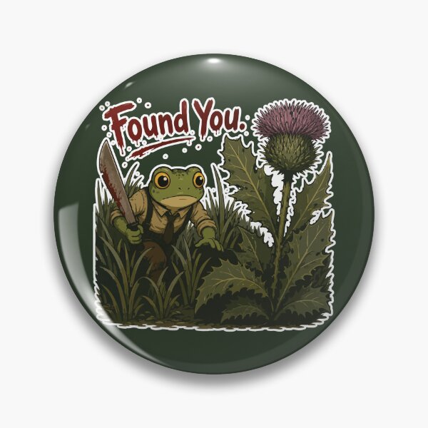 Item preview, Found You Funny Horror Frog Sticker – Weed Hunter Cartoon designed and sold by SimplePoDesign.