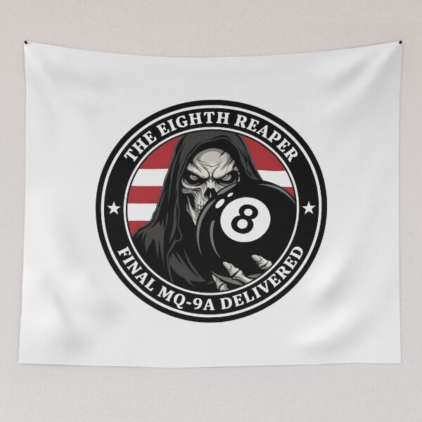 Item preview, USAF MQ-9A Reaper: "The Eighth Reaper - Final MQ-9A Delivered" Commemorative Patch designed and sold by CharlieDesings.