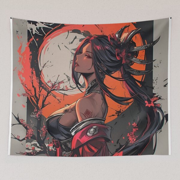 Item preview, Mystical Fox Shrine Maiden | Japanese Sakura Fantasy Anime Art designed and sold by Dyan4.
