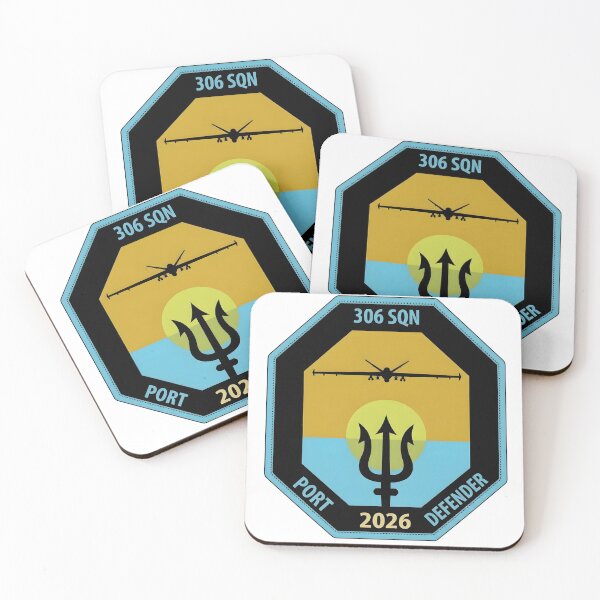 Item preview, RNLAF 306 Squadron: "Port Defender 2026" MQ-9 Reaper Commemorative Patch designed and sold by CharlieDesings.