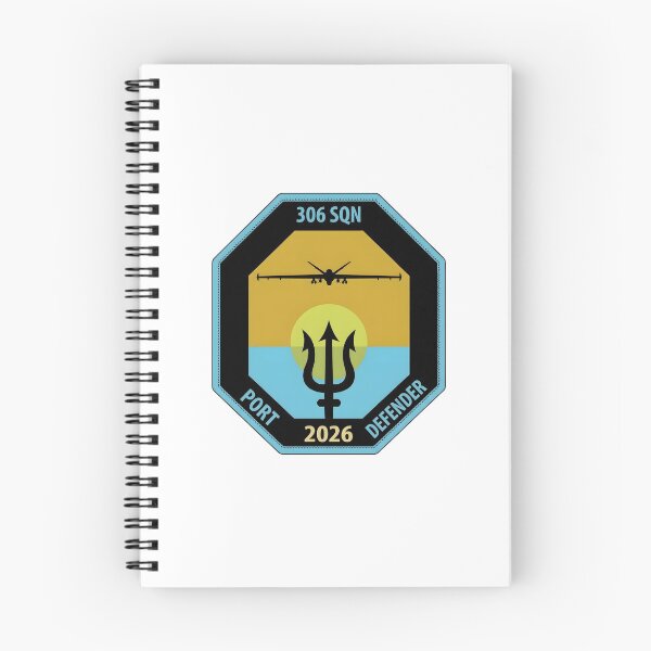 Item preview, RNLAF 306 Squadron: "Port Defender 2026" MQ-9 Reaper Commemorative Patch designed and sold by CharlieDesings.