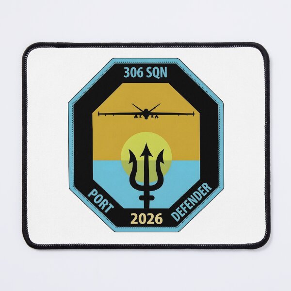 Item preview, RNLAF 306 Squadron: "Port Defender 2026" MQ-9 Reaper Commemorative Patch designed and sold by CharlieDesings.