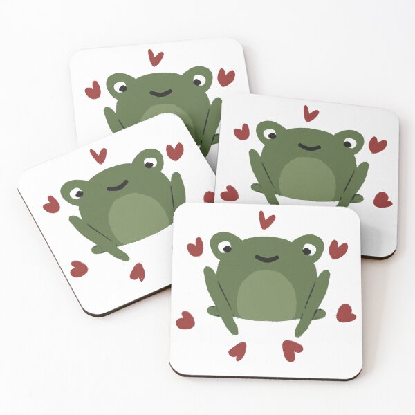 Item preview, Frog with red hearts designed and sold by DaisyRoseBliss.
