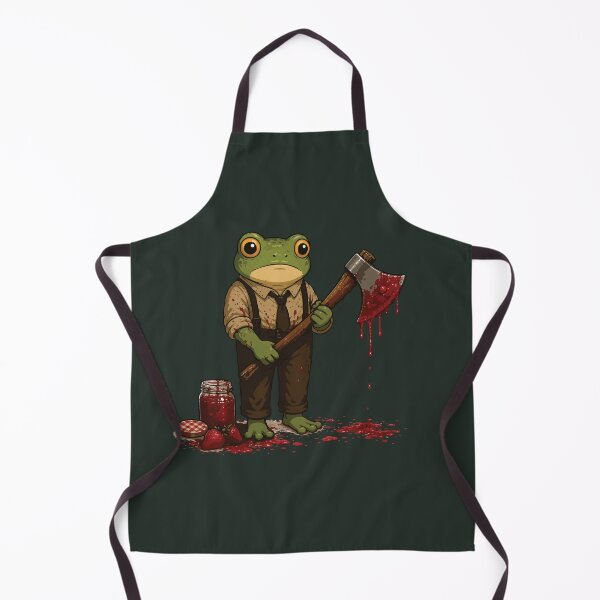 Item preview, Funny Horror Frog Sticker – Strawberry Jam Slasher Cartoon designed and sold by SimplePoDesign.