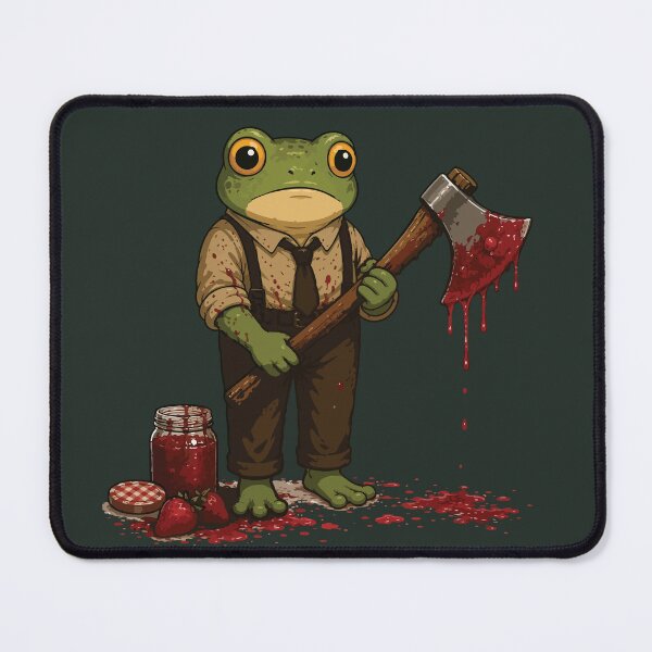 Item preview, Funny Horror Frog Sticker – Strawberry Jam Slasher Cartoon designed and sold by SimplePoDesign.