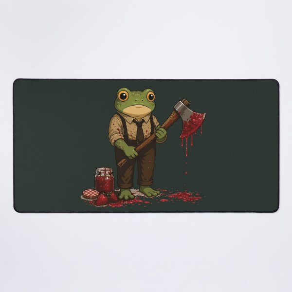 Item preview, Funny Horror Frog Sticker – Strawberry Jam Slasher Cartoon designed and sold by SimplePoDesign.