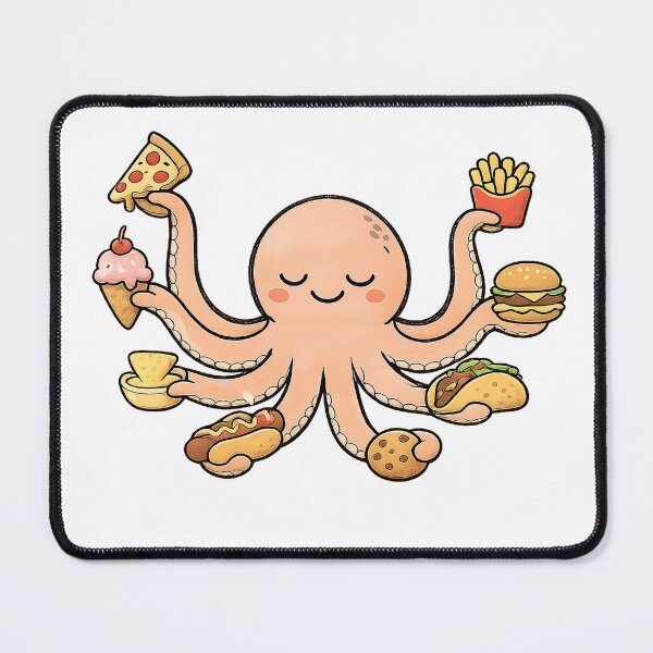 Item preview, Cute Octopus Holding Snacks designed and sold by VitSArt.