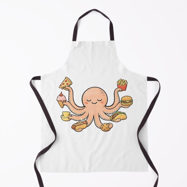 Item preview, Cute Octopus Holding Snacks designed and sold by VitSArt.