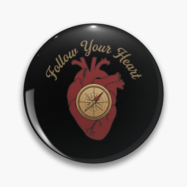 Item preview, FOLLOW YOUR HEART - Anatomical Heart Compass designed and sold by Zazz Lee.