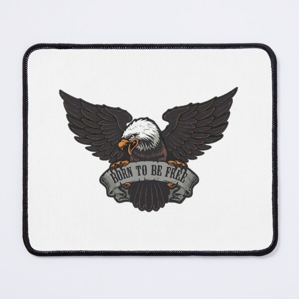 Item preview, American Bald Eagle: "Born to Be Free" Patriotic Emblem designed and sold by CharlieDesings.