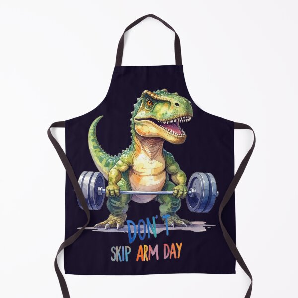 Item preview, Don't Skip Arm Day – Muscular T-Rex at the Gym designed and sold by LiskoDesign.