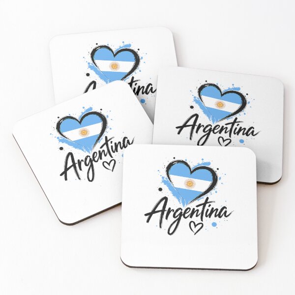 Item preview, Argentina Heart Flag Love Patriotic Gift for Proud Argentine Supporters designed and sold by DarylPope.