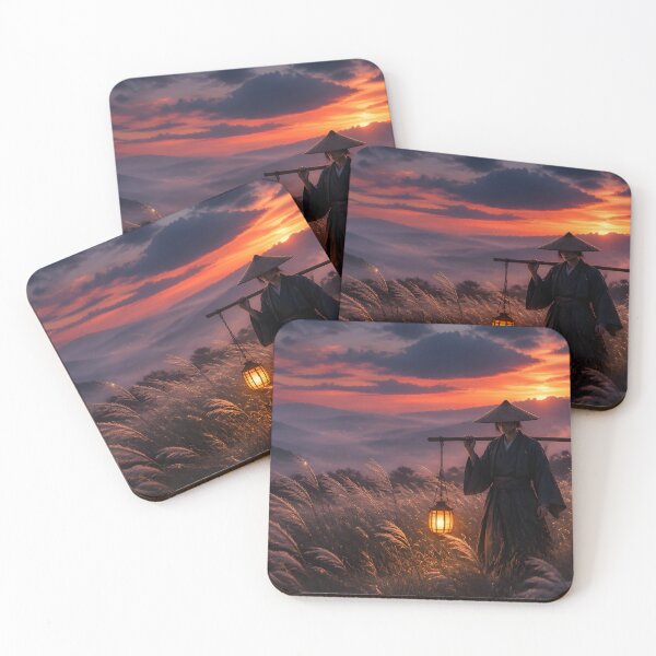 Item preview, Wandering Traveler with Lanterns at Twilight designed and sold by sigmaartstudio.