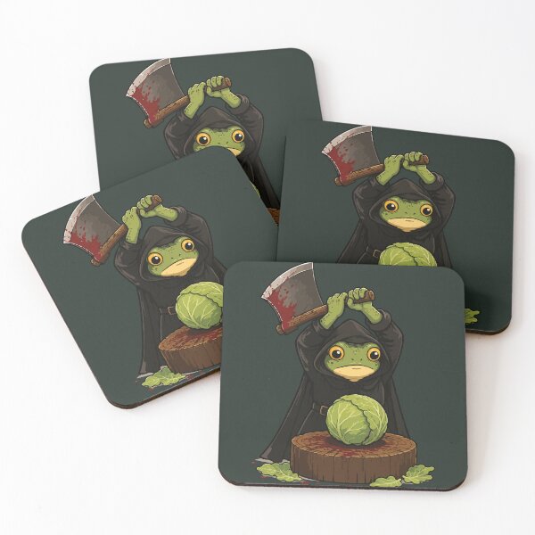 Item preview, Funny Horror Frog Sticker – Cabbage Execution Cartoon designed and sold by SimplePoDesign.