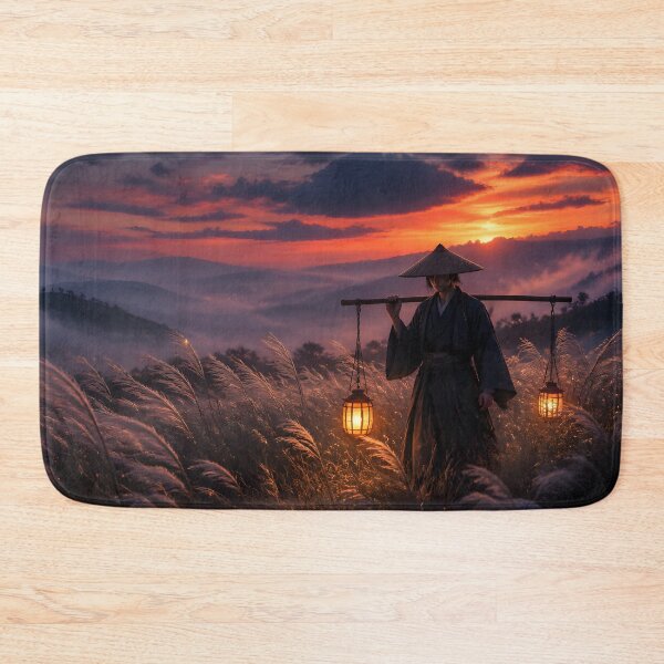 Item preview, Wandering Traveler with Lanterns at Twilight designed and sold by sigmaartstudio.