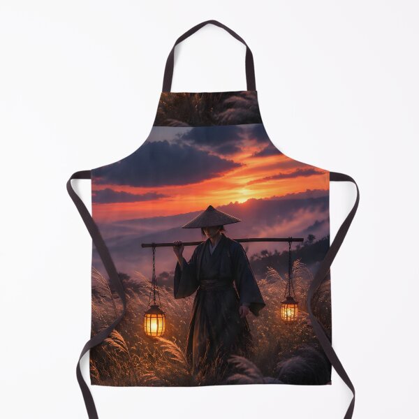 Item preview, Wandering Traveler with Lanterns at Twilight designed and sold by sigmaartstudio.