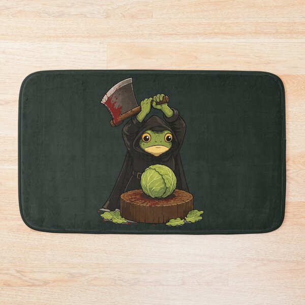 Item preview, Funny Horror Frog Sticker – Cabbage Execution Cartoon designed and sold by SimplePoDesign.