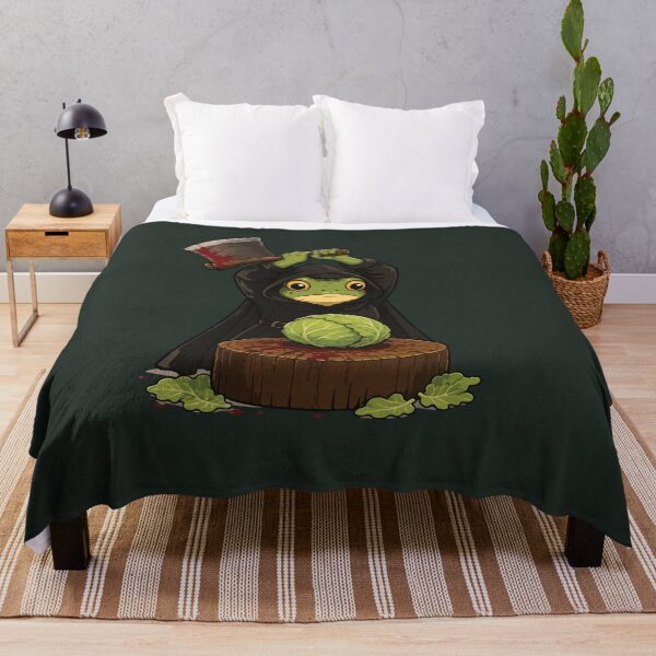 Item preview, Funny Horror Frog Sticker – Cabbage Execution Cartoon designed and sold by SimplePoDesign.