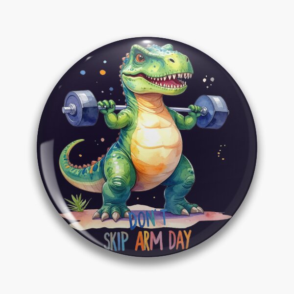Item preview, Don't Skip Arm Day – Funny T-Rex at the Gym designed and sold by LiskoDesign.