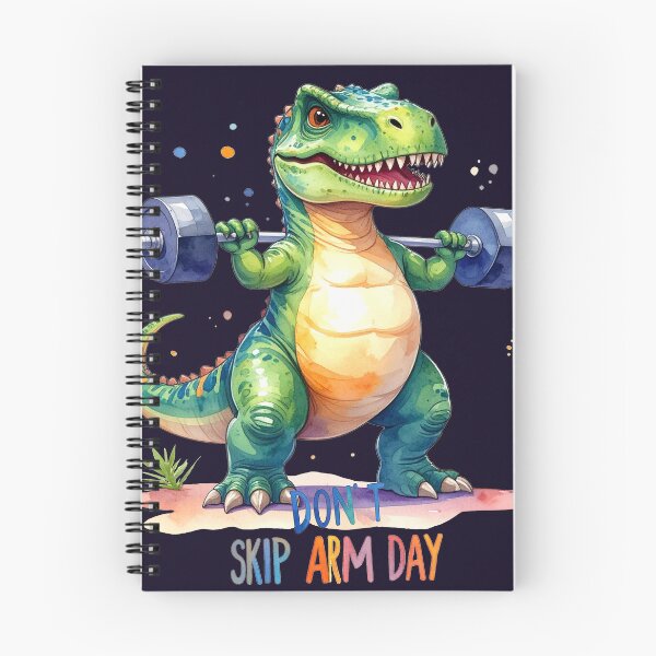 Item preview, Don't Skip Arm Day – Funny T-Rex at the Gym designed and sold by LiskoDesign.