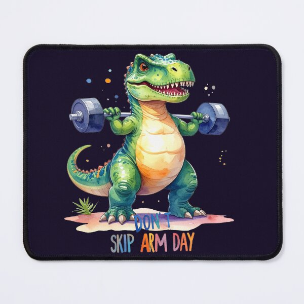 Item preview, Don't Skip Arm Day – Funny T-Rex at the Gym designed and sold by LiskoDesign.