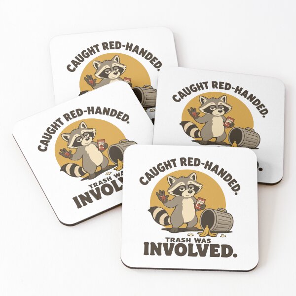 Item preview, Caught Red Handed Raccoon Trash Bandit designed and sold by ANALOG MISCHIEF.