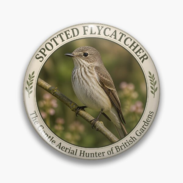 Item preview, SPOTTED FLYCATCHER    – The Gentle Aerial Hunter of British Gardens designed and sold by The Digital Compass.