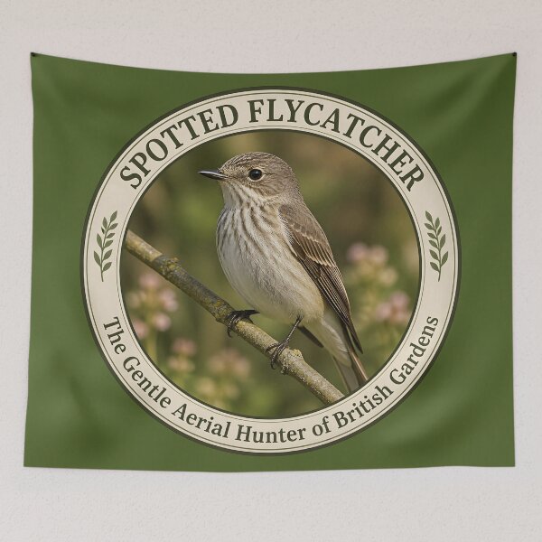 Item preview, SPOTTED FLYCATCHER    – The Gentle Aerial Hunter of British Gardens designed and sold by The Digital Compass.