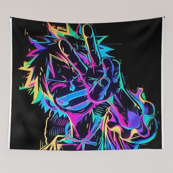 Item preview, Neon Pirate Hero | Cyberpunk Anime Inspired Glow Pop Art Illustration designed and sold by Dyan4.