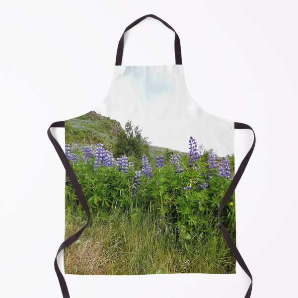 Item preview, Iceland mountain side of blooming purple lupine flowers. designed and sold by shorethings.