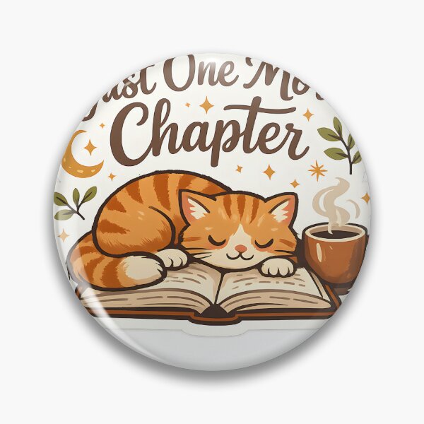 Item preview, Just One More Chapter Cute Cat Reading Sticker | Book Lover Aesthetic | Cozy Reader Gift designed and sold by GenZStickerHub1.