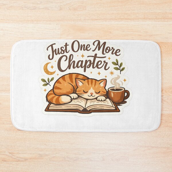 Item preview, Just One More Chapter Cute Cat Reading Sticker | Book Lover Aesthetic | Cozy Reader Gift designed and sold by GenZStickerHub1.