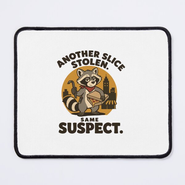 Item preview, Pizza Thief Raccoon Suspect designed and sold by ANALOG MISCHIEF.