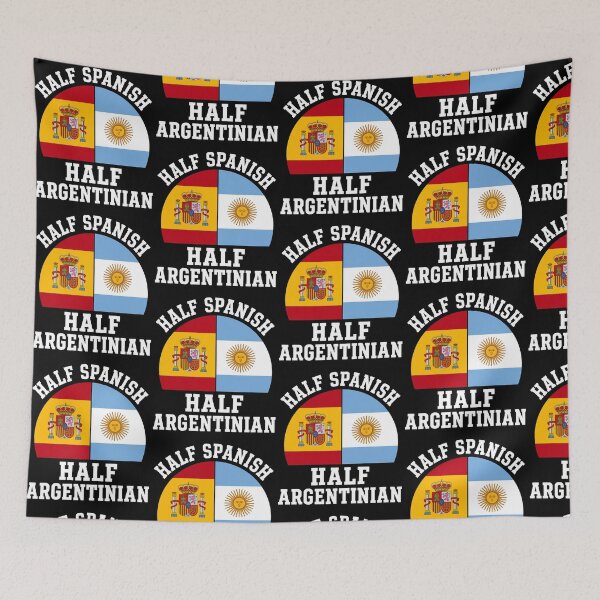 Item preview, Half Spanish Half Argentinian Spain Argentina Heritage Flag designed and sold by DarylPope.