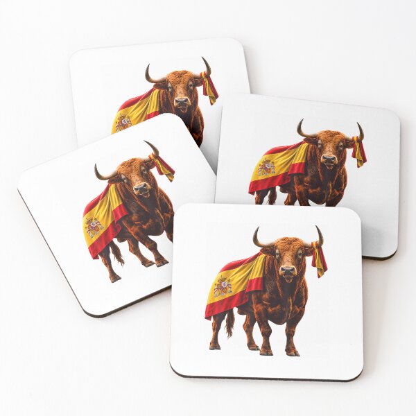 Item preview, Spanish Fighting Bull with Spain Flag Patriotic designed and sold by DarylPope.