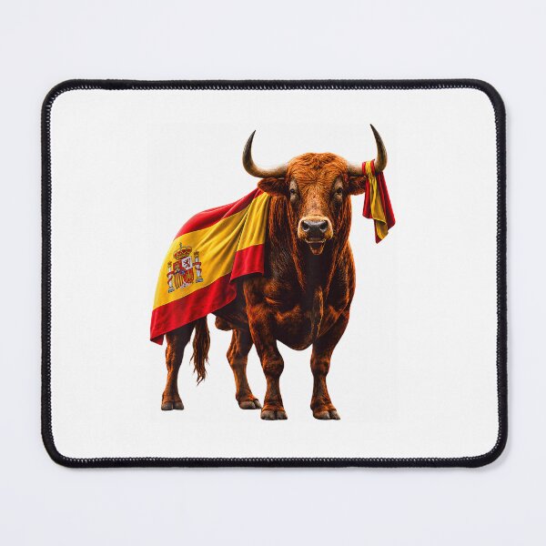 Item preview, Spanish Fighting Bull with Spain Flag Patriotic designed and sold by DarylPope.