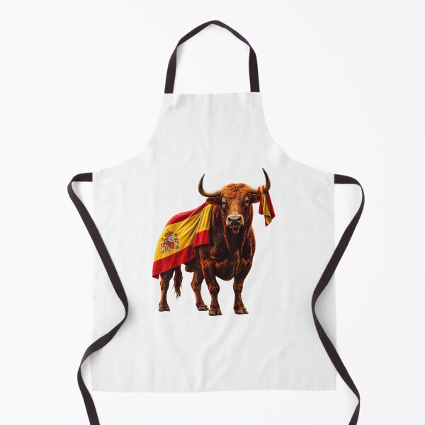 Item preview, Spanish Fighting Bull with Spain Flag Patriotic designed and sold by DarylPope.