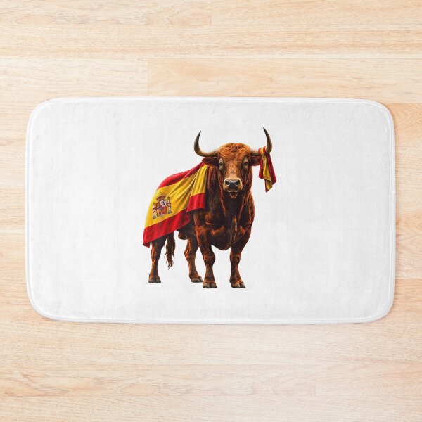 Item preview, Spanish Fighting Bull with Spain Flag Patriotic designed and sold by DarylPope.