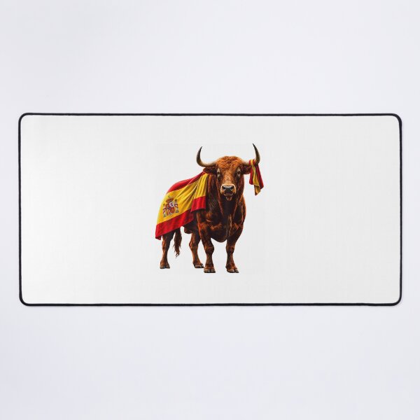 Item preview, Spanish Fighting Bull with Spain Flag Patriotic designed and sold by DarylPope.