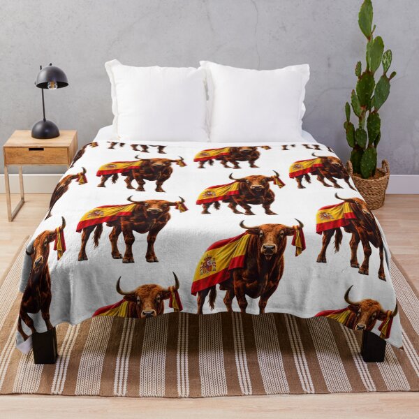 Item preview, Spanish Fighting Bull with Spain Flag Patriotic designed and sold by DarylPope.