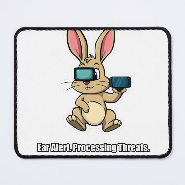 Item preview, Rabbit - Ear Alert Processing Threats - Funny Rabbit Gift designed and sold by pawdrops.