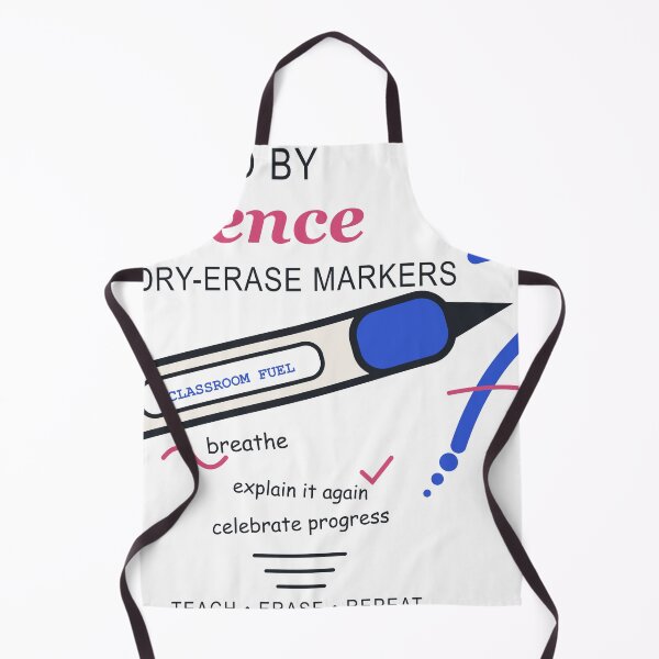 Item preview, Powered by Patience and Dry-Erase Markers – Funny Teacher Design designed and sold by FlamoArt.