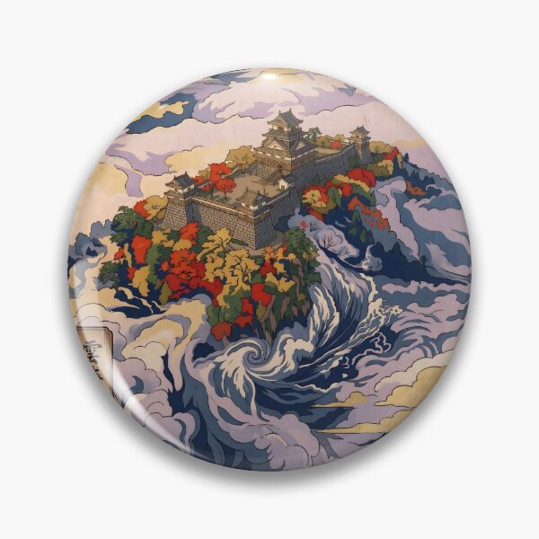 Item preview, Ukiyo-e Japanese Sky Castle Sea of Clouds designed and sold by conohitoAI-ArtGallery.