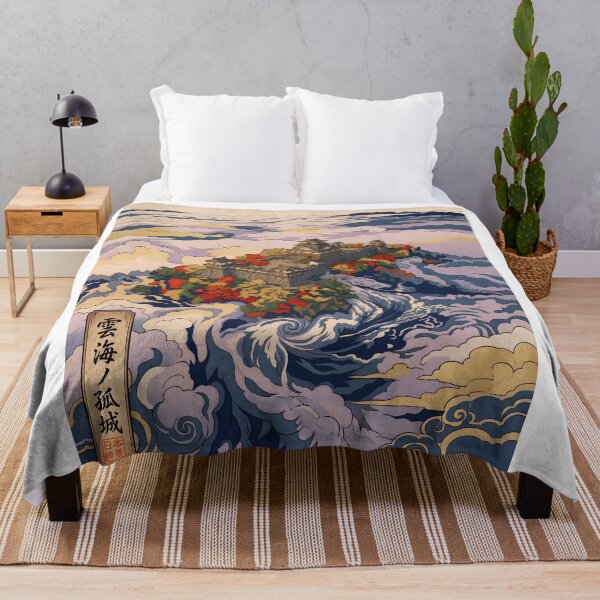 Item preview, Ukiyo-e Japanese Sky Castle Sea of Clouds designed and sold by conohitoAI-ArtGallery.