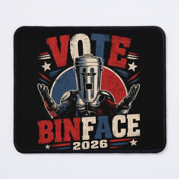Item preview, Vote Bin Face 2026 Political Satire Election Humor Voter Statement designed and sold by SkeletonsDanger.