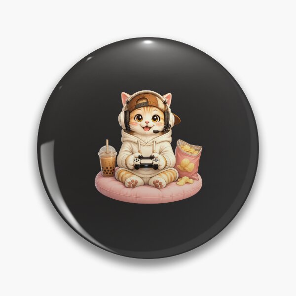 Item preview, Next-Gen Gaming Kitty – Cute Tech Cartoon Illustration designed and sold by annenambiro.
