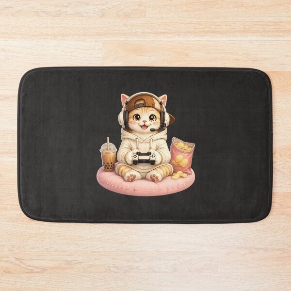 Item preview, Next-Gen Gaming Kitty – Cute Tech Cartoon Illustration designed and sold by annenambiro.