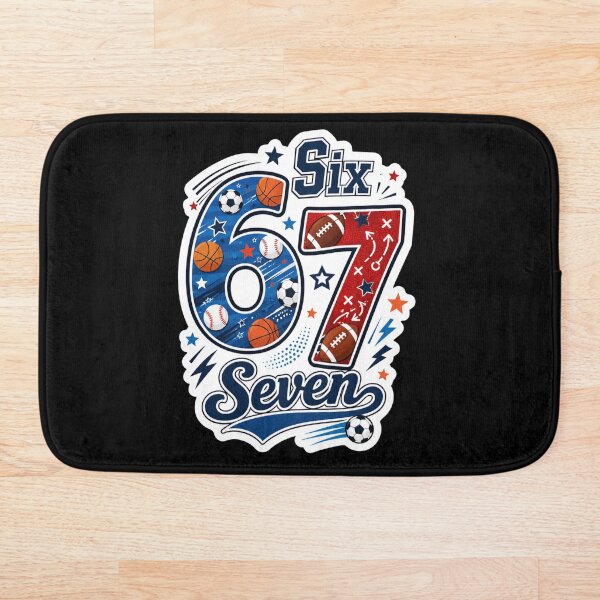 Item preview, Fun 6 7 design with sports design designed and sold by Sendgoodvibes.